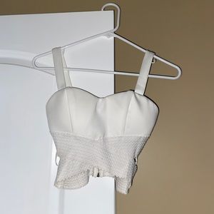White crop top